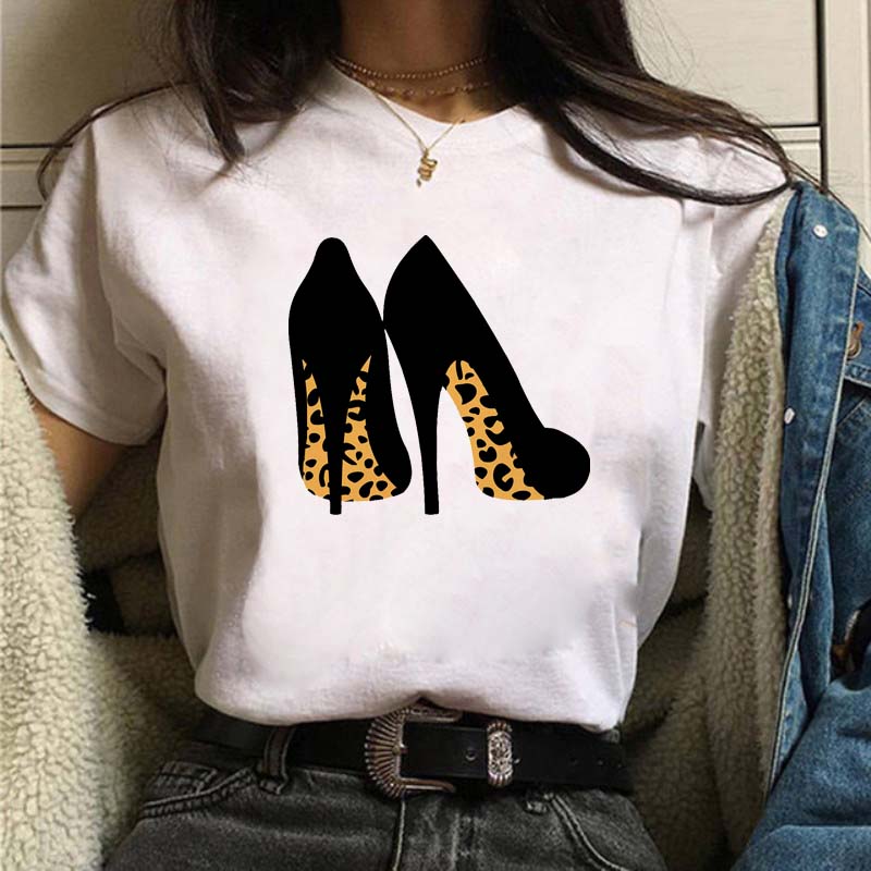 Leopard Mom Life Print Women T Shirt Short Sleeve Oversized Tshirt Ladies Clothing Fashion Kawaii Female Tee Tops Camisetas Muje