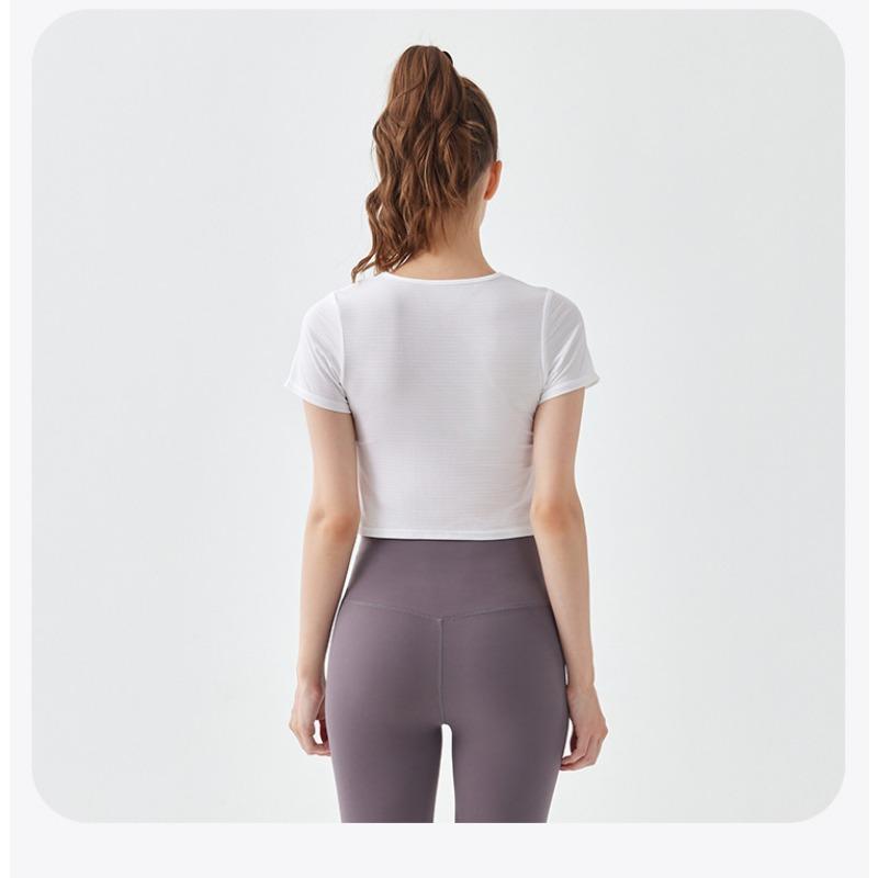 Damen Sommer Einfarbig Crossover Yoga Wear Übung Top