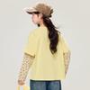 Girls' Fake Two-Piece Floral Long-Sleeve T-Shirt