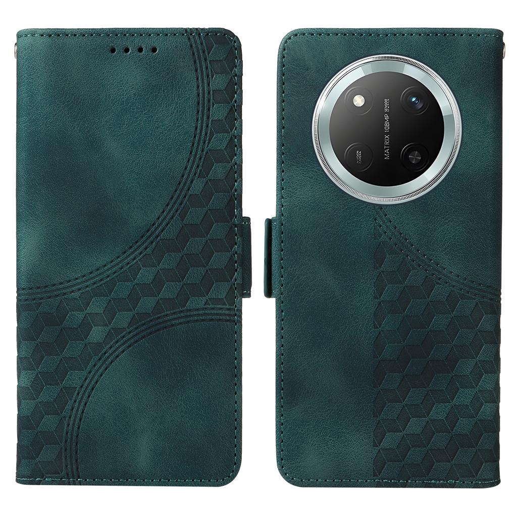 Leather Case for Honor Magic7 Lite 5G/X9c 5G/X60 Pro 5G Rhombus Starry Imprinted Phone Cover