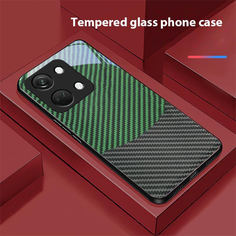 Dwukolorowe paski dla OnePlus Nord 3 5 6T 7 Pro 8 12 10T Reno8 Lite 5G 10R Nord N30 Twarda obudowa Szkło hartowane Etui na telefon Czarny