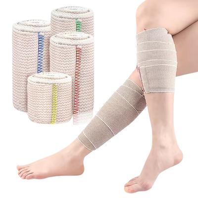Gestreifte elastische Binde Wickel Kompressionsbinde Fixierband Atmungsaktives Fixierband Wickel Elastische Bandage für Sportschutz