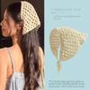 Multicolor Lace Hair Scarf French Pastoral Style Crochet Triangle Headscarf  Spring Outing
