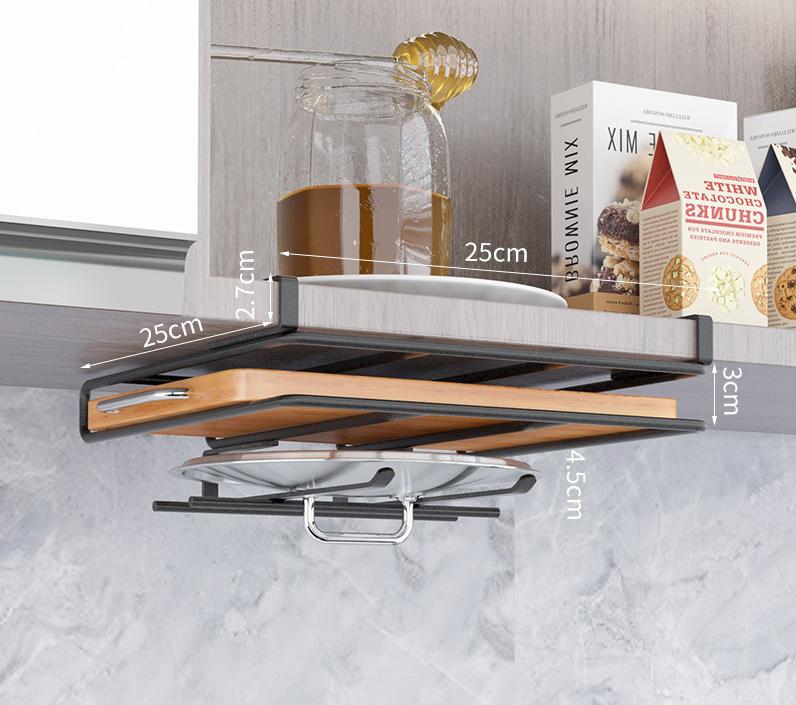 Hängendes Regal für Stielgläser zur Unterschrankmontage Barhänger Glas Kelch Eisenregal Barwerkzeug Eisen Weinregal Glashalter