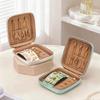 Velvets Lined Jewelry Case Portable PU Organizers Multiple Compartments for Ring Earring Necklace Storage Travel Solution
