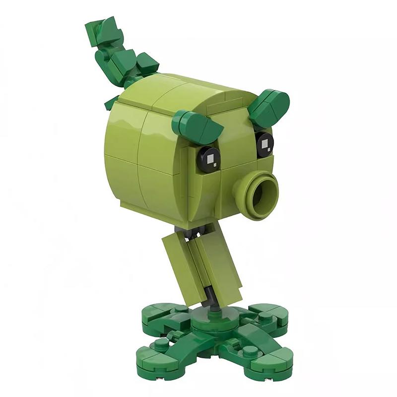 Bricklink MOC Ideen PVZ Spiel Pflanzen und Zombies Kampf Actionfiguren Sets Erbsenschützen Bausteine Kinderspielzeug Halloween Geschenk
