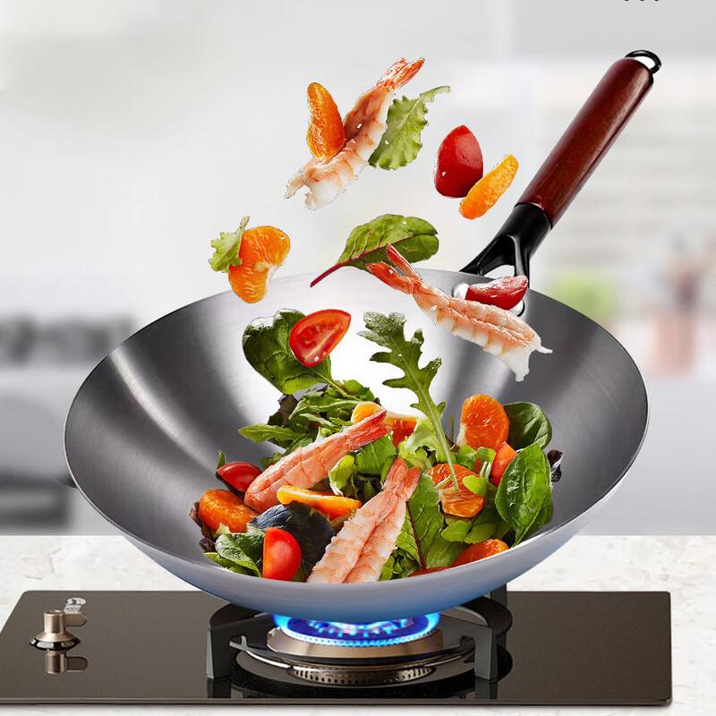 Traditional Thickened Round Bottom Iron Wok