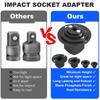 4pcs 4PCS Set Low Profile Impact Socket Adapter Set Heat Treated Corrosion Resistant Drive Ratchet Adapter Set