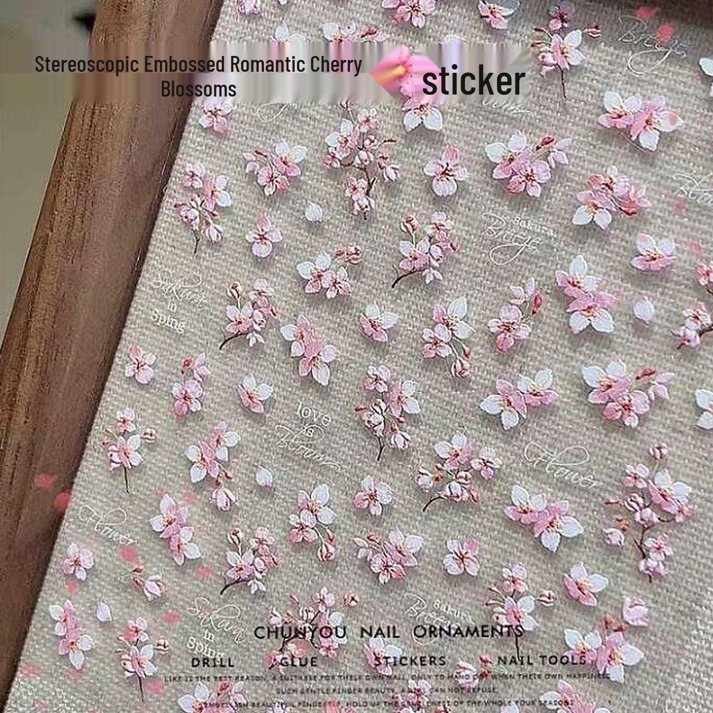

Romantic Sakura Osmanthus 3D Embossed Phone and Tablet Lens Sticker Case
