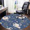 1PC Koala Leaves Office Round Area Rug, Mat Suitable For Office, Under Office Chairs Bedroom Living Room Home Decor, Room Deco