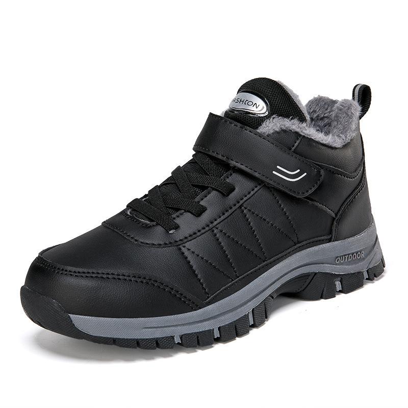 Winter large size casual high-top cotton shoes velvet warm outdoor hiking shoes waterproof and non-slip snow boots