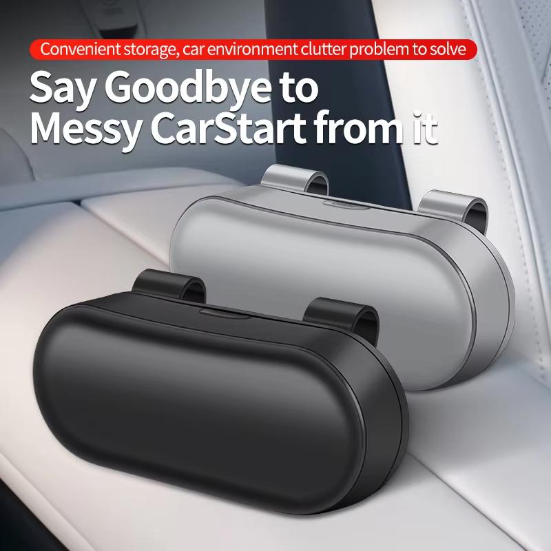 Car Sunglasses Holder Sun Visor Eyeglass Storage Box Portable Auto Glasses Case Organizer