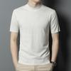 New Autumn Semi-turtleneck Knitted Short-sleeved Sweater Men's Business Fashion Casual Half-sleeved Wool Bottoming Shirt Men's Clothing