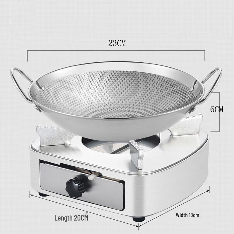 GOWKE Stainless Steel Mini Alcohol Stove Hot Pot