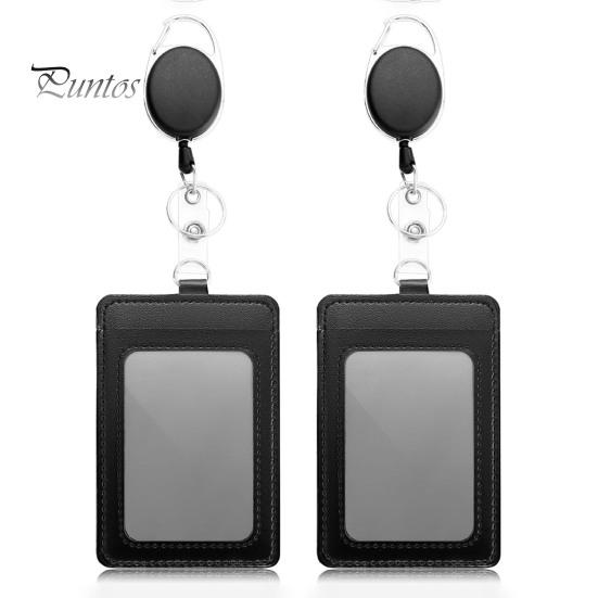 

2 шт. держатель для карт прозрачный выдвижной держатель для удостоверения личности с зажимом для бейджа держатель для удостоверения личности с карабином шнурок A