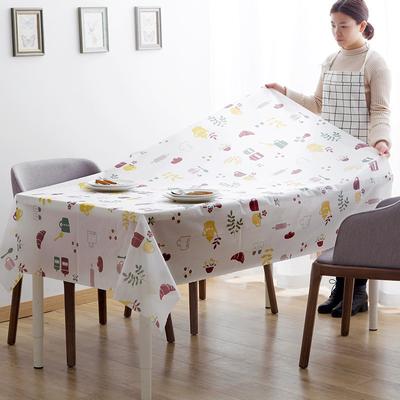 Pastoral Waterproof and Oil-proof New Year Christmas Tablecloth Kitchen Protection Table Decoration