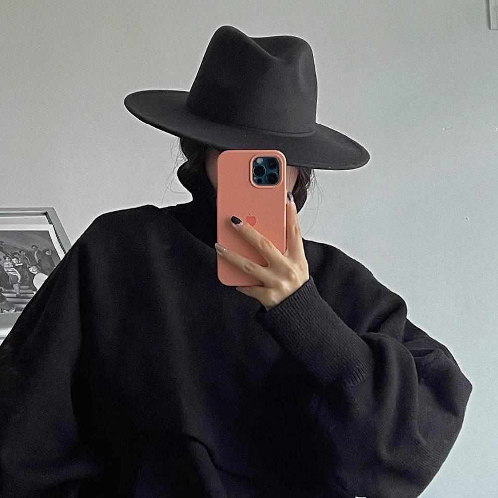 Classic British Autumn Winter Retro Grey Wool Felt Hat Men Women Keep Warm Fashion Panama Jazz Hat High-quality Chapeau Femme