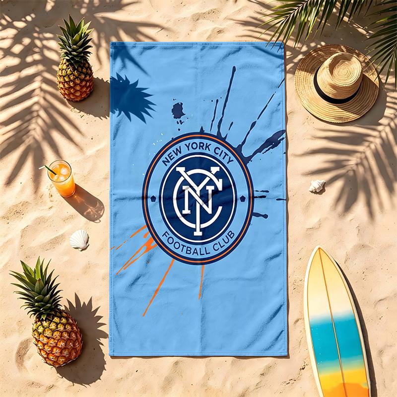 New York City FC (1) Theme Beach Towel Sand Resistant Soft And Comfortable Suitable For The Pool Camping Yoga And Diving A Travel