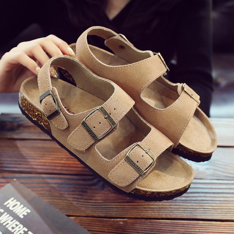 Fashion Women's Roman Sandals Summer Men's and Women's Flat Bottomed Retro Fashionable Casual Cork Slippers