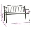 Garden Bench Gray 120 cm Steel