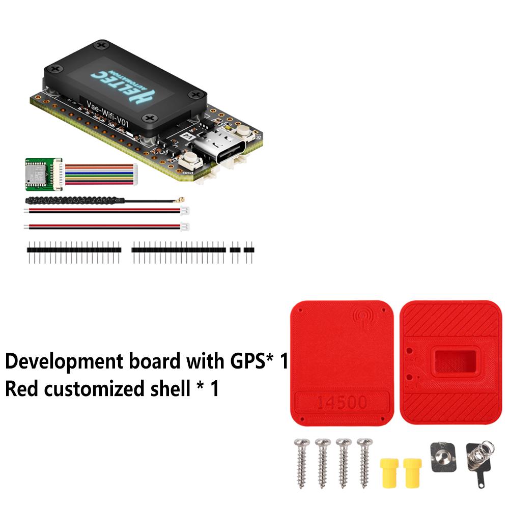 WiFi LoRa 32 V4 Development Board Shell for ESP32 WIFI Bluetooth Expansion Connected External Antenna Grey Red Expansion Case