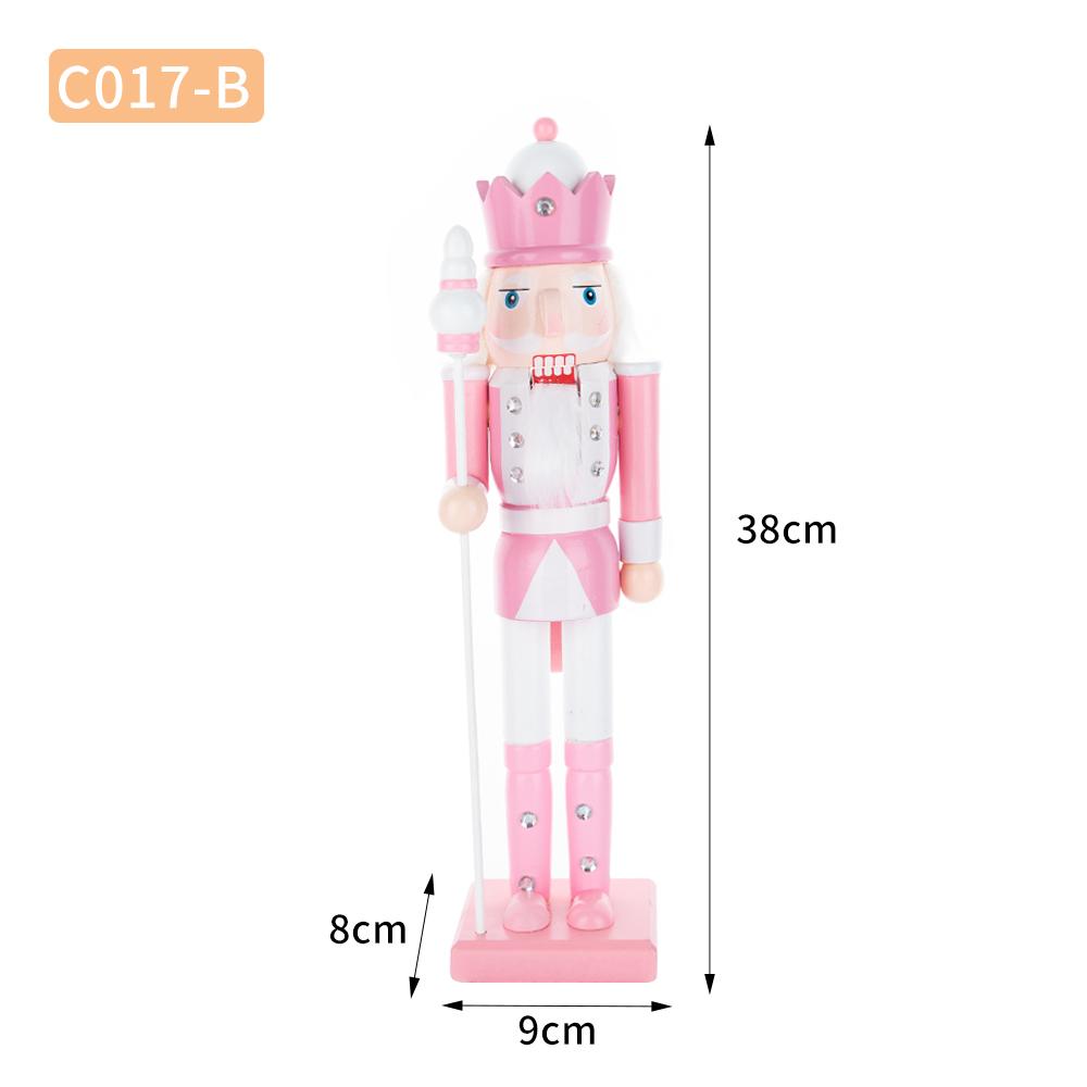 Pink & White Princess Style Wooden Nutcracker Ornament