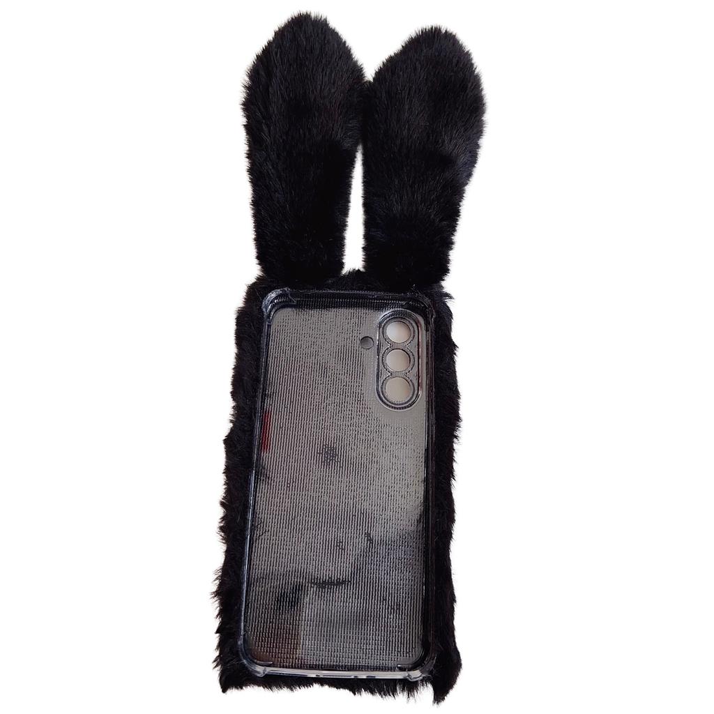 Für Samsung Galaxy A36 5G Hülle Hasenohren Pelzig Weiche TPU Schutz Handyhülle