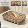 Boîte de conservation d'œufs à 24 compartiments Contenant de stockage alimentaire de qualité alimentaire pour réfrigérateur Utilisation au réfrigérateur