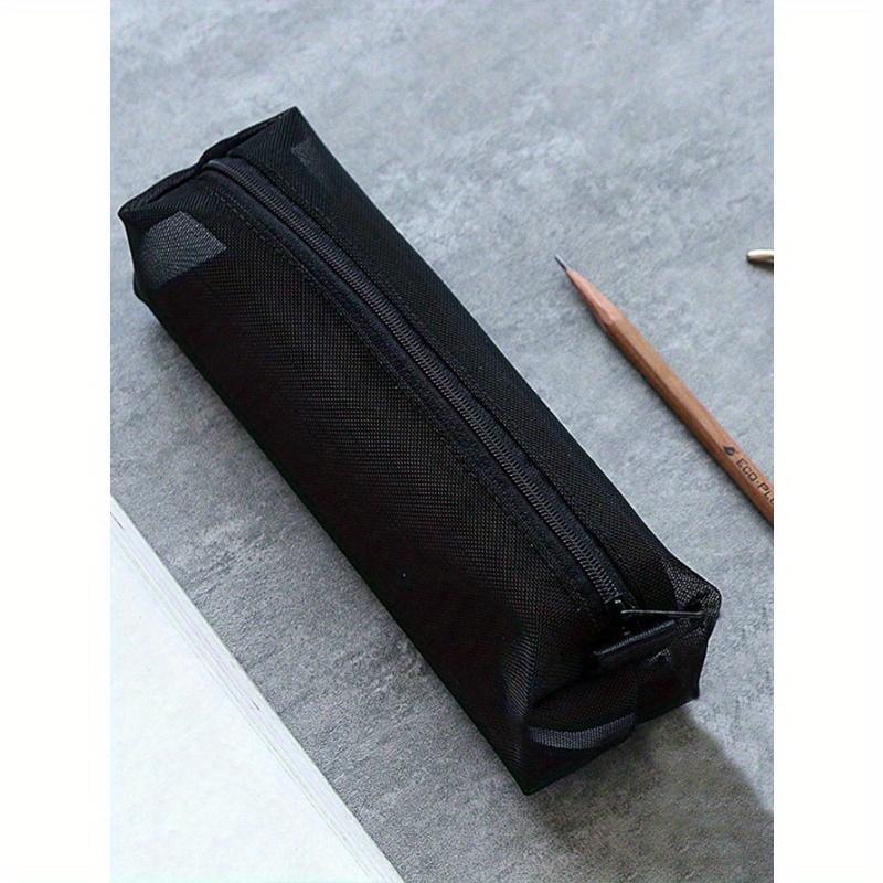 

1 шт. Прозрачный сетчатый пенал Офисная экзаменационная сумка для канцелярских принадлежностей для школы, офиса, подарок на Хэллоуин, пенал большой вместимости, школьные принадлежности чёрный