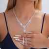 Zircon Jewelry Set: Elegant Niche Design for Weddings and Banquets - Earrings and Necklace