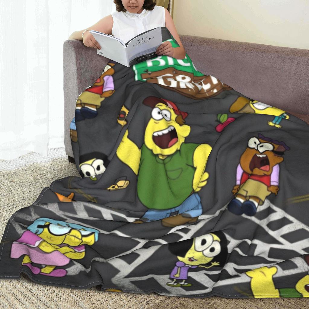 Big City Greens Familie Gruppe Fleece Überwurfdecke Cartoon Kanal Cricket Decke für Zuhause Bettwäsche Warme Steppdecke Atmungsaktiv