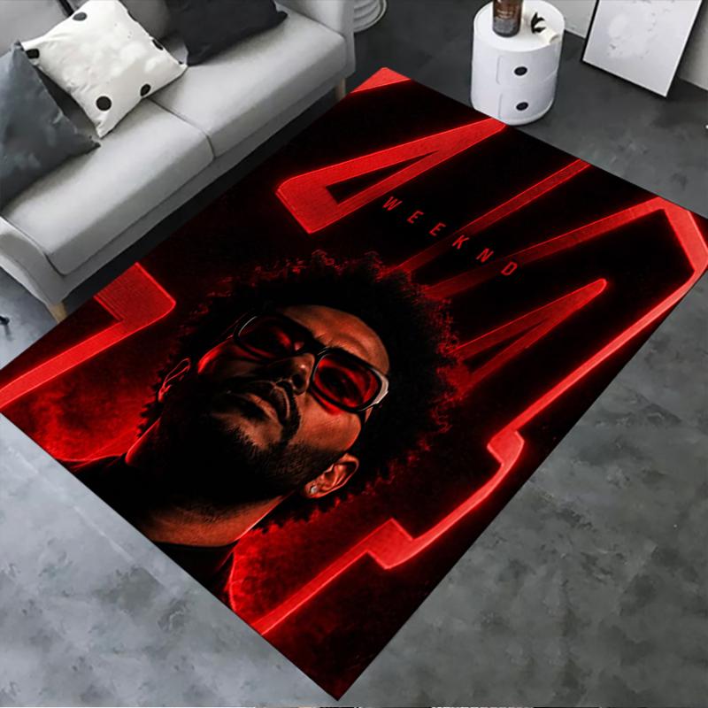 The Weeknd Teppich für Wohnzimmer Schlafzimmer Zuhause Sofadekoration, Kinder Spiel rutschfeste Bodenmatte