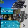 4G Solar-Powered Three-Screen Rotating Surveillance Camera with Waterproof and Outdoor Capabilities
