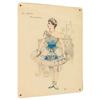 Vintage Ballerina Illustration Custom Metal Tin Sign Home Wall Decor Art Gift