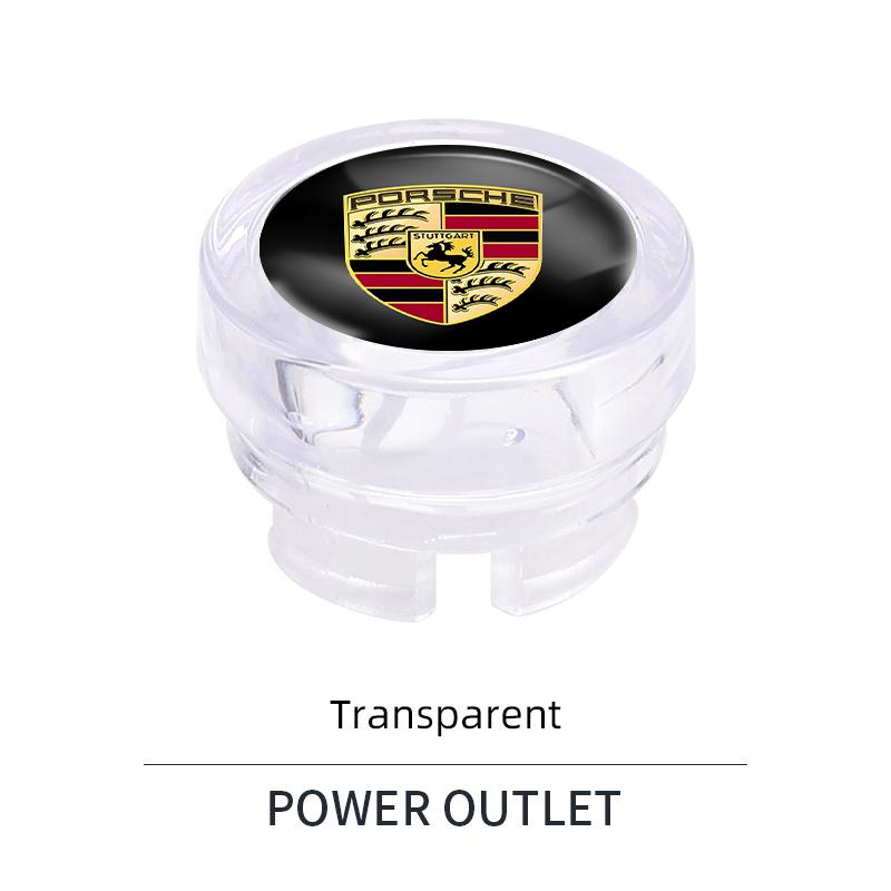 

Car Cigarette Lighter Cover DustProof Decoration Cap For Porsche 911 718 Taycan Panamera Cayenne Macan Boxster Cayman Pajun 918 прозрачный