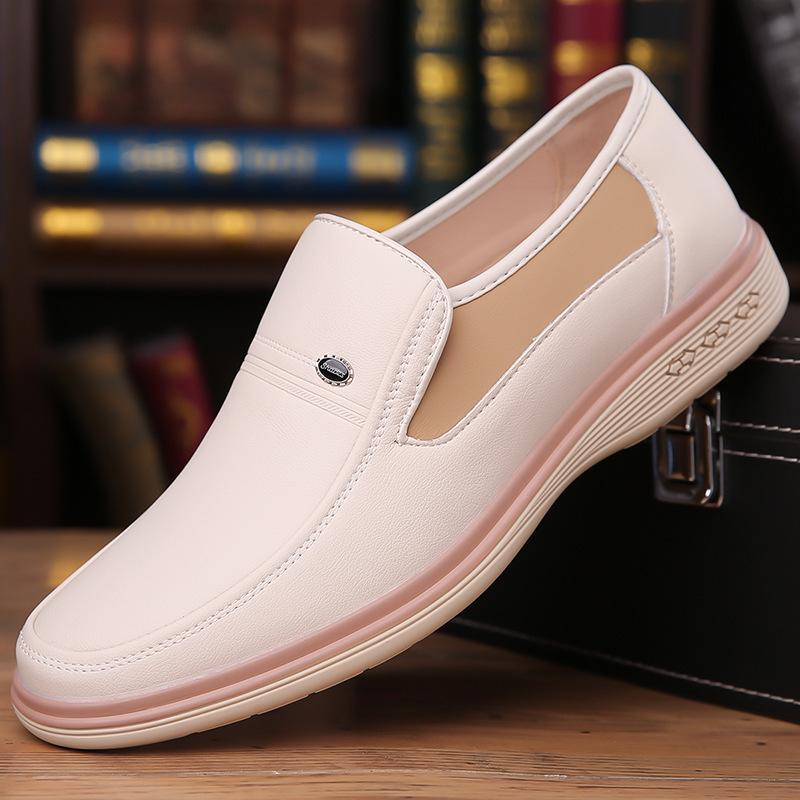 

Men s shoes summer hollow breathable casual leather shoes men s four seasons soft-soled soft leather shoes one pedal leather sandals 38