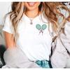 Tennis Coquette Shirt Tennis Enthusiast Damen T-Shirt Spieltag Sportshirt Modisches Lässiges Sommer Rundhals Kurzarm ...