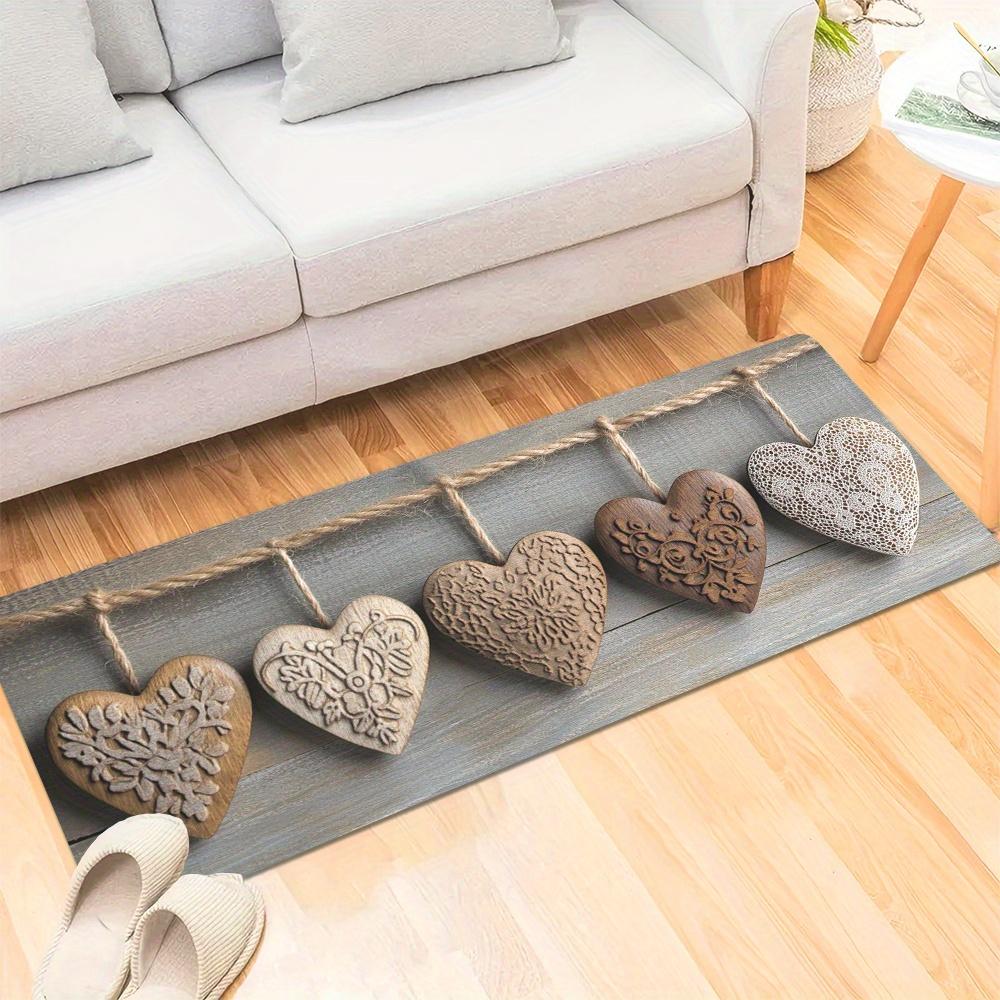 Valentijnsdag Hart Steen-Print Vloermat, Antislip En Vuilafstotend, Voor Keuken, Hal, Badkamer Tapijt Home Decor 50X120CM(1.6X3.9FT