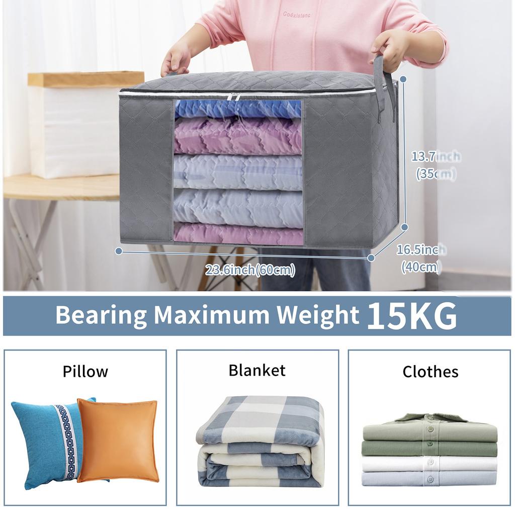 1PC Storage Bag Foldable Large Capacity Clothes Blanket Storage Bags Storage Containers for Organizing Bedroom Closet Clothing