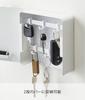 Yamazaki Jitsugyo Magnetic Key Hook 2 Tiers White Approx. W15.8XD5.5XH15.8cm Tower Entrance Entrance Key Seal Storage Key Holder 4799