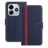For Xiaomi Redmi Note 14 4G (164.84x78.15x8.16mm) Phone Cases Wallet Stand Color Splicing Leather Cover with Magnetic Clasp