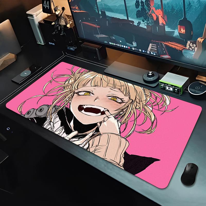 Toga Himiko My Hero Academia Chica Kawaii Alfombrilla para Ratón Portátil Grande Oficina Anime Alfombrilla para Ratón Caucho Natural Sobredimensionada Teclado Alfombrilla de Escritorio