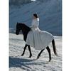 Women Wool Blend Coat Faux Fur Collar Cuffs Fitted Waist Flared Maxi Silhouette Outerwear Winter Elegant Street Overcoat