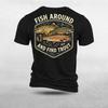 Fish Around And Find Trout Funny Fly Fishing T Shirts Vintage Comfortable Graphic Homme Breathable Top For Everyday Wear