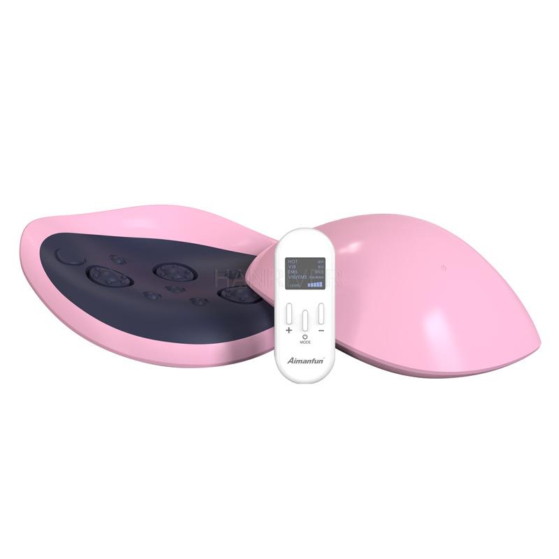 

Graphene constant temperature heating breast beauty instrument micro current breast massager electric breast augmentation device рожевий