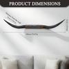 70.8In 180CM Retro Ethnic Style Animal Horn with Hanging Hole Wall Hanging Ornament Multi-Purpose for Living Room Hallway Office