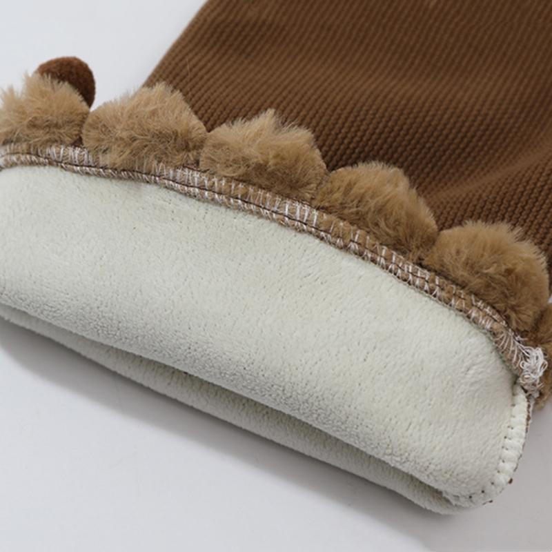 Baby Girls' Corduroy Pants Fashion Bow Casual Trousers Versatile Straight Tube Micro Pull Pants Kids Clothes Autumn Winter