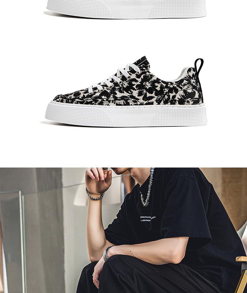 Men's Summer Canvas Sneakers: Breathable, Stylish, Thick-Soled Casual Sports Shoes