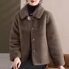 Middle-Aged & Elderly Women's Fur-Lined Mink Velvet Short Coat for Autumn/Winter