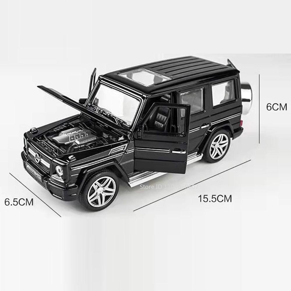 1:32 Scale G65 Alloy Diecast Toy Car Models 4 Doors Opened Sound Light Pull Back Hihgh Simulation SUV Vehicles for Kids Presents